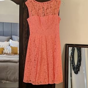 Coral Lace Dress